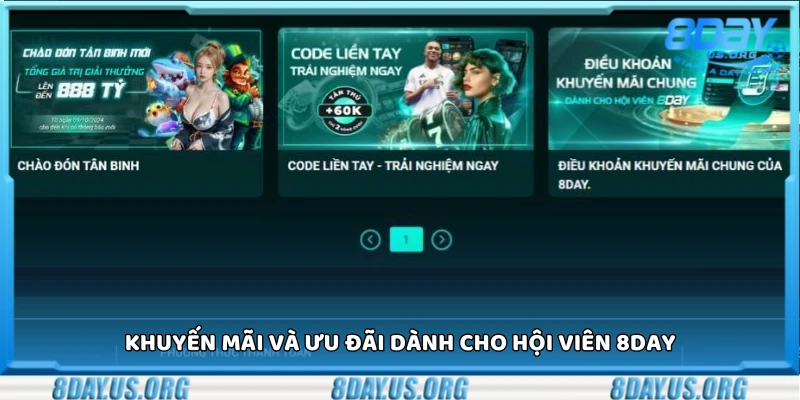 Kho khuyến mãi và ưu đãi dành cho hội viên 8day